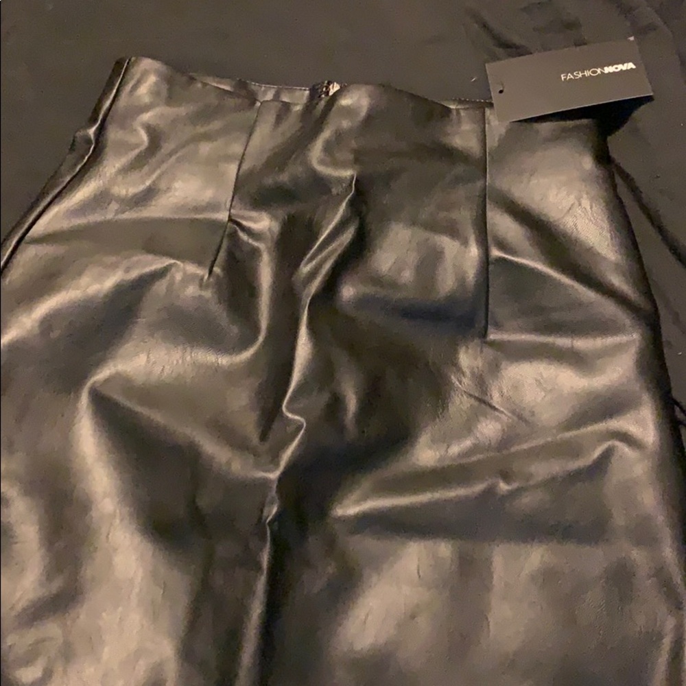 Fashion nova leather skirt. Brand new!